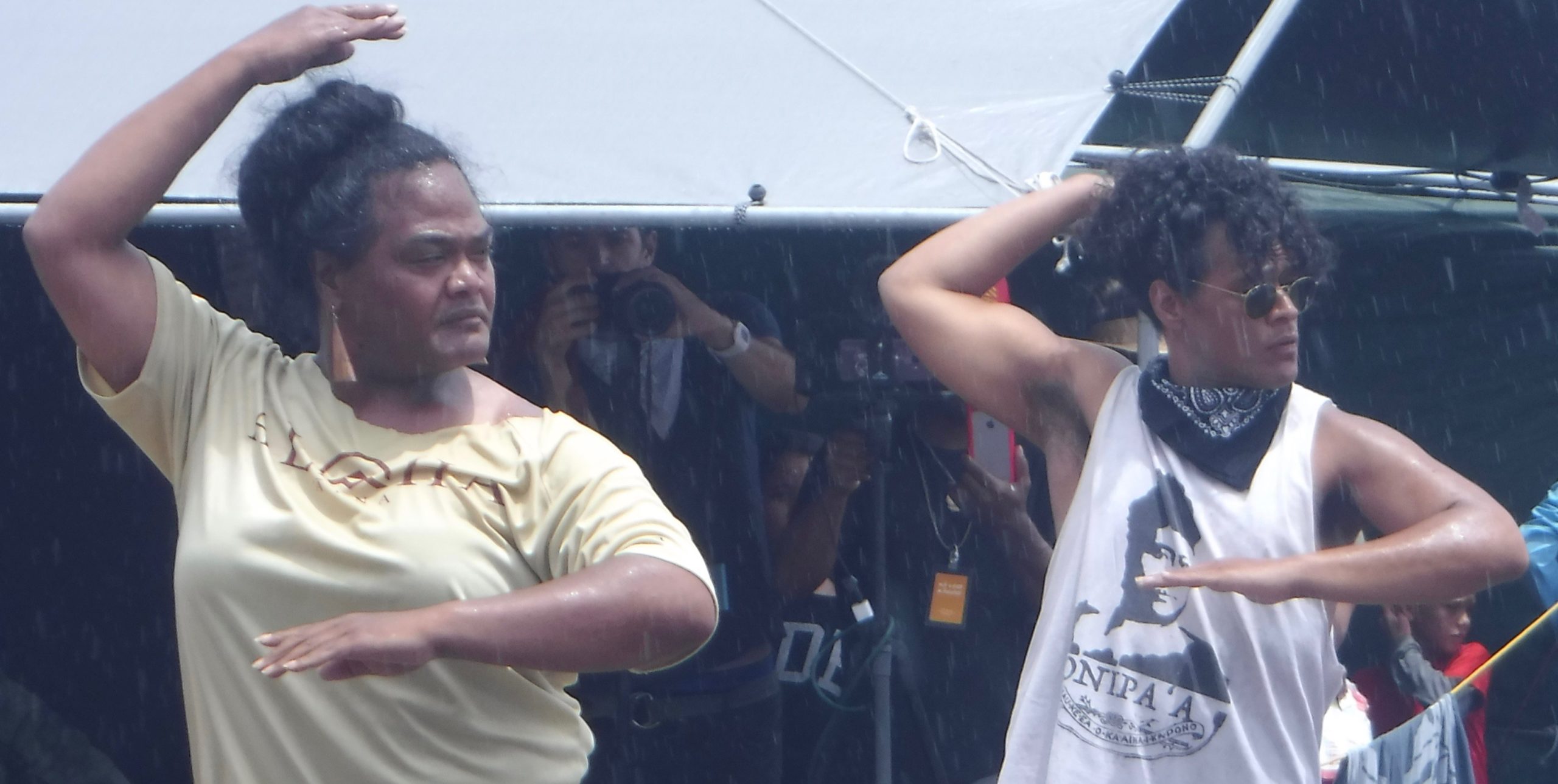 Dancing Man and Women at Indigenous Event