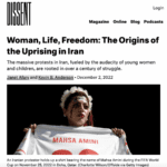 Screenshot of "Woman, Life, Freedom: The Origins of the Uprising in Iron" article by Janet Afary and Kevin B. Anderson