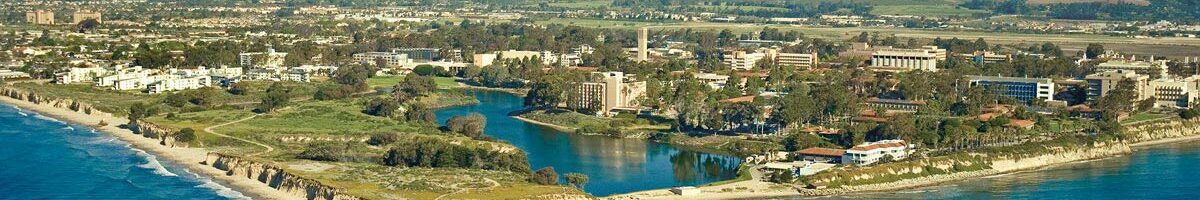 UCSB aerial image with campus point as lower center point