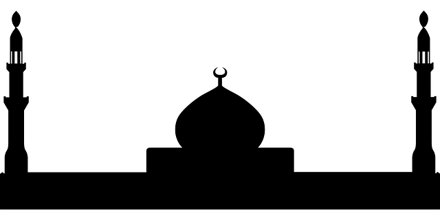 silhouette of a mosque