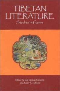 bookcover of book edited by jose cabezon and another person, book titled "Tibetan Literature: Studies in Genre"